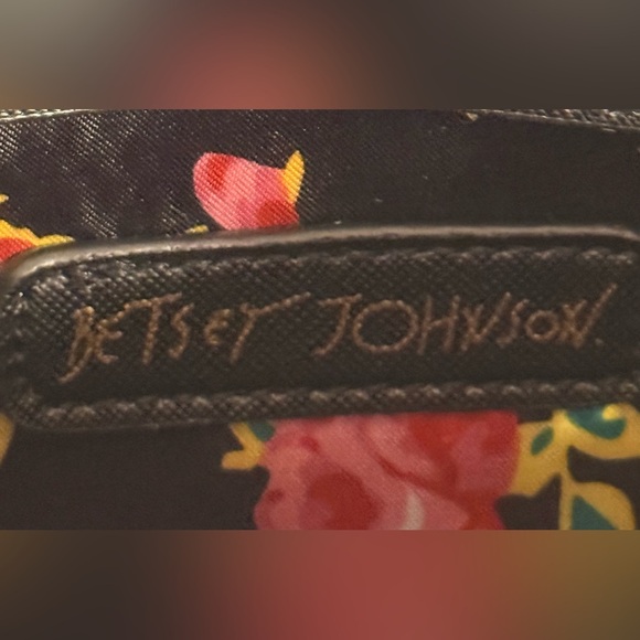 Betsey Johnson #INStA-FAMOUS Black & Pink Makeup Cosmetic Bag 10x8 - Picture 8 of 16